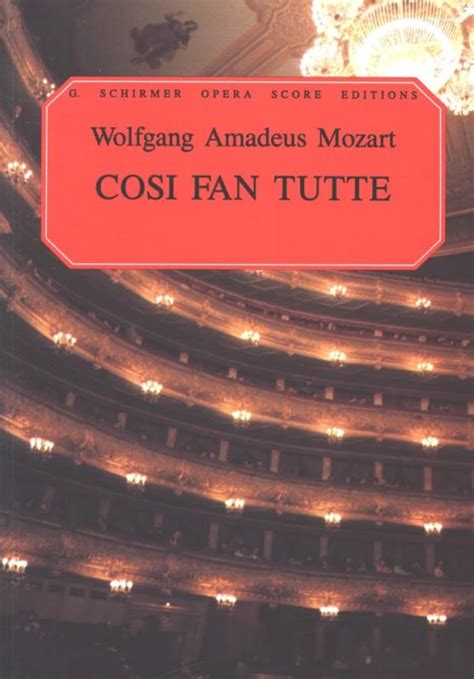 Cosi Fan Tutte Von Wolfgang Amadeus Mozart Im Stretta Noten Shop Kaufen