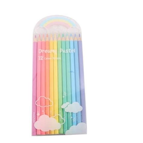 12 Pastel Color Pencil Set Neon Colored Pencils For Adults Kids