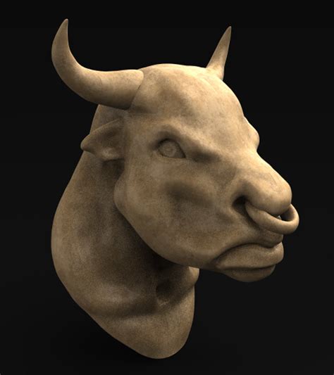 Free Stl File Bull Head 3d Model・design To Download And 3d Print・cults