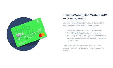 The wise borderless account comes with a debit card. TransferWise Debit Card | BetaPage