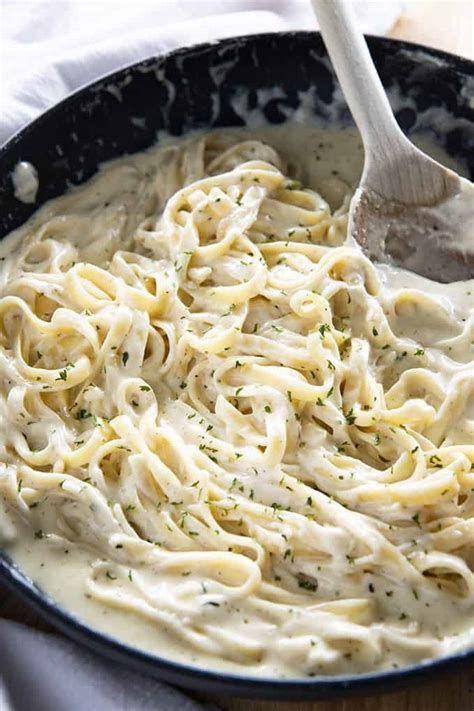 Alfredo sauce is made of just butter, heavy cream, and grated parmesan cheese. Best Homemade Alfredo Sauce - The Salty Marshmallow