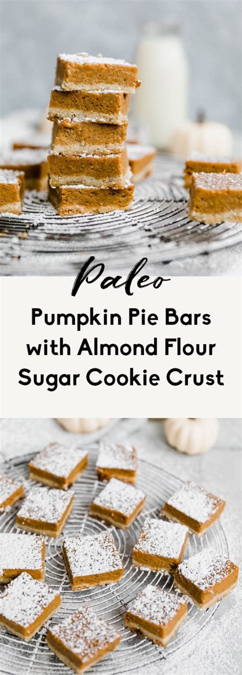 Paleo Pumpkin Pie Bars With Sugar Cookie Crust Ambitious Kitchen