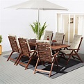 ÄPPLARÖ - 戶外餐桌椅組, 棕色/Kuddarna 米色 | IKEA 線上購物
