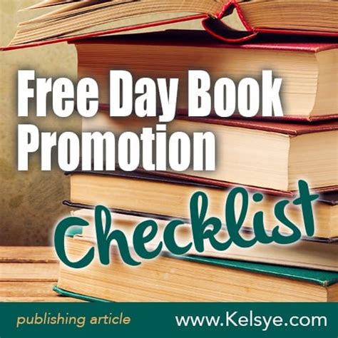 Free Day Book Promotion Checklist Kelsye Nelson