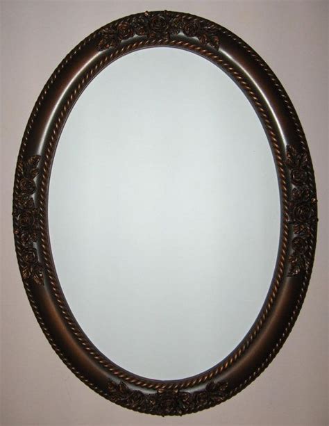 Wall Oval Mirror With Oil Rubbed Bronze Color Frame Etsy Mirror