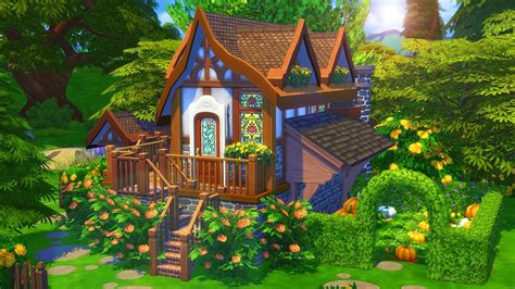 Tiny Witchy Wizard Home With Garden Speed Build No Cc The Sims 4
