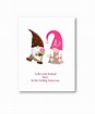 Personalised Gnome Anniversary Card Personalized Anniversary - Etsy UK