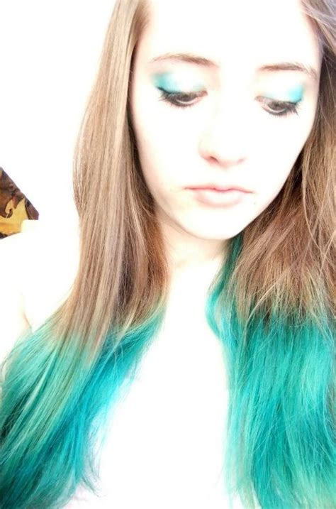 Turquoise Hair Brown Hair With Blue Tips Turquoise