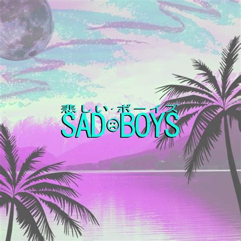 Sad Boys Tropical Vaporwave Aesthetic Art By