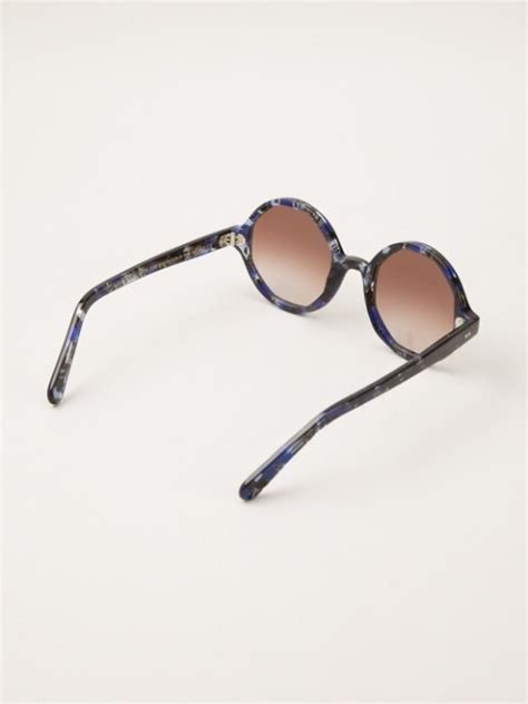 Cutler And Gross Crystalline Patterned Circle Sunglasses Farfetch