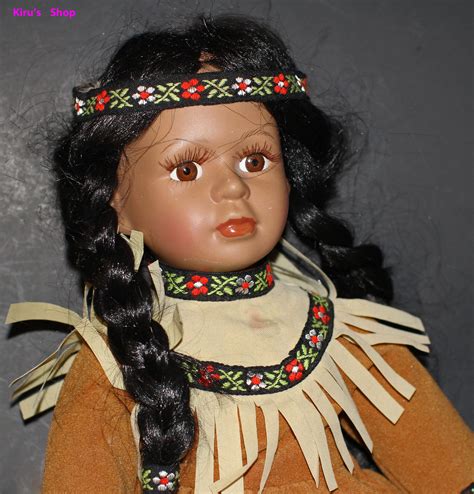 Vintage Native American 16 Porcelain Doll Decorative Etsy