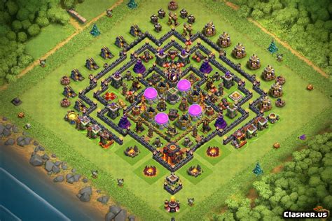 Anti everything,giants, valkyrie , miners, bowlers. Town Hall 10 TH10 Farm, Trophy base v22 With Link [10 ...