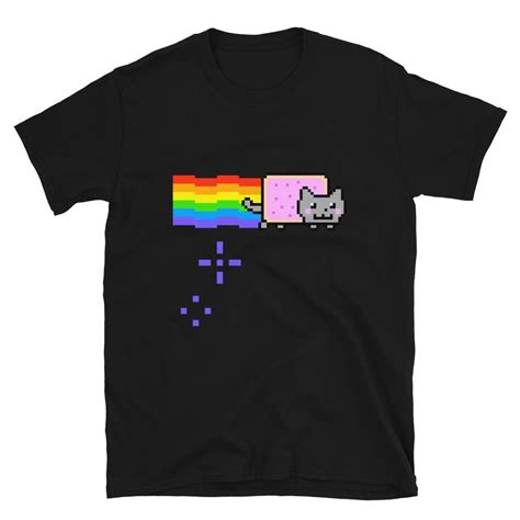 Nyan Nyan Cat Short Sleeve Unisex T Shirt Shirts T Shirt Short Sleeve