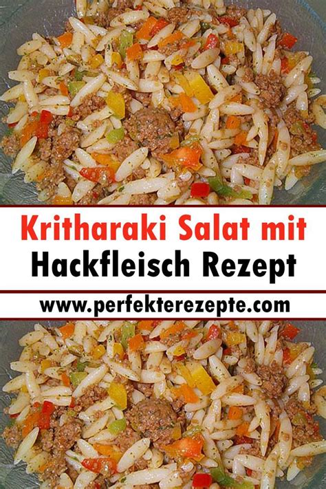 Kritharaki Salat Mit Hackfleisch Rezept Der S Chtig Macht Rezepte