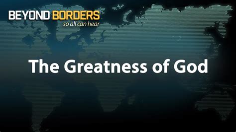 The Greatness Of God Psalm 96 By Pastor Dan Walker Messages