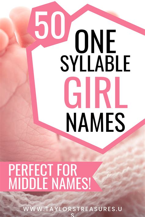 50 One Syllable Girl Names One Syllable Girl Names Baby Girl Middle