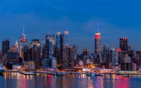 뉴욕의 엠파이어 스테이트 빌딩 도시의 밤 Hd 배경 화면 20 배경 화면 미리보기 풍경 배경 화면 V3 벽지 역