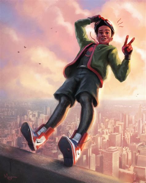 Miles Morales Into The Spider Verse Spider Man Epic Art Miles
