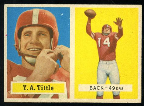 1957 Topps 30 Ya Tittle Football Card High Grade 2816