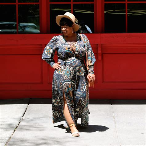 How I Styled This High Split Printed Maxi Dress Style
