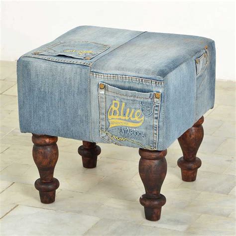 Ebay tisch beistelltisch hocker altholz. Fußhocker im Jeans Look aus Akazie auf Pharao24.de finden ...