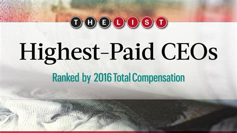 The List Highest Paid Ceos South Florida Business Journal