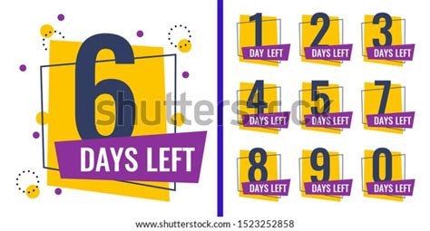 number days left countdown vector illustration stock vector royalty free 1523252858 shutterstock