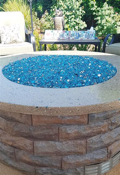 Bahama Blue Reflective Nugget Diamond Fire Pit Glass 1 Lb Nugget