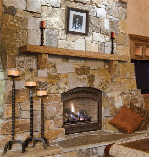 Rustic Stone Fireplace Surround Fireplace World