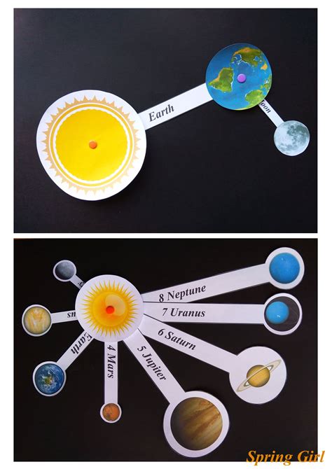 Space Planets And Solar System Models In Spanish Solar System