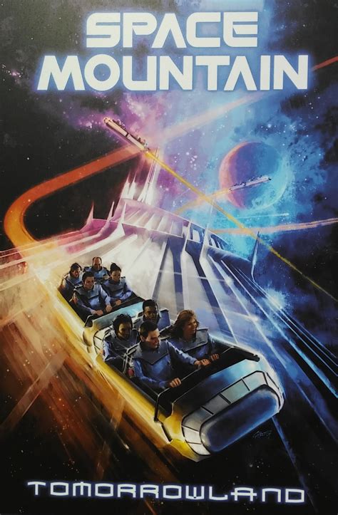Newer Version Of Space Mountain Poster Disney Rides Space Mountain