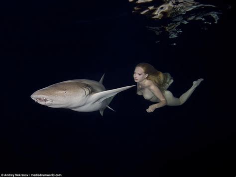 Irina Britanova Swims NAKED With Sharks In The Maldives Daily Mail Online