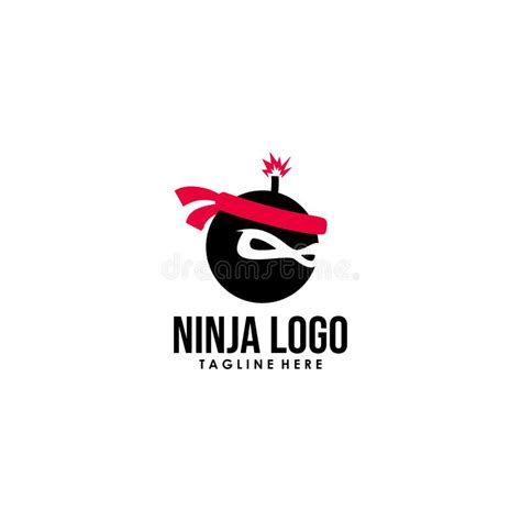 Creative Ninja Logo Design Vector Art Logo Stock Illustration