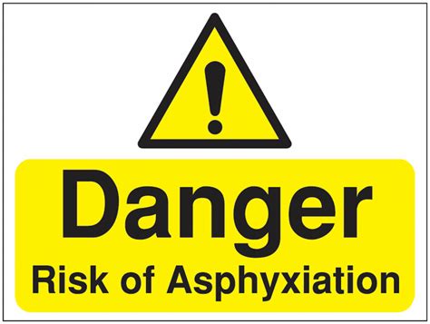 Construction Signs Danger Risk Of Asphyxiation Seton