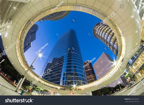Look View Houston Downtown Modern Skyscrapers Stock Photo 548756557
