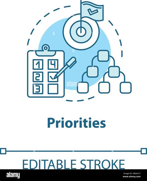 Priorities Concept Icon Self Building And Development Taking On
