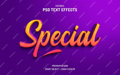 Premium Psd Editable 3d Text Effect Template Design