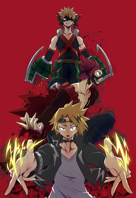 Boku No Hero Academiabakugou Katsuki Eijirou Kirishima Kaminari