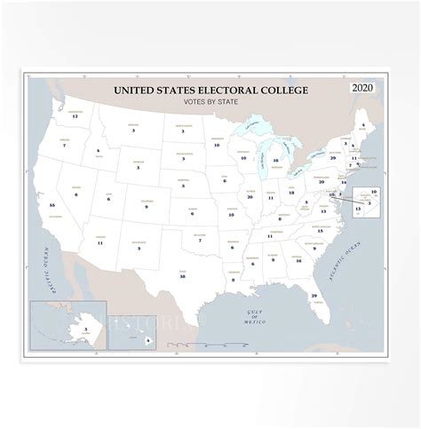 Historix 2020 Updated United States Electoral College Votes By State