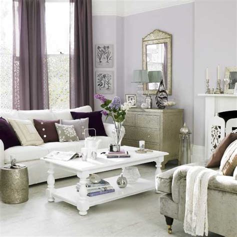 Gray And Purple Living Rooms