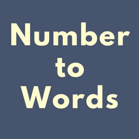 Numbers To Words Converter From 0 To Nonillion