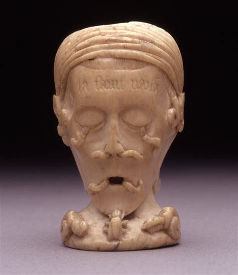 Memento Mori Ivory One Side Depicts Face Being Eaten By Worms