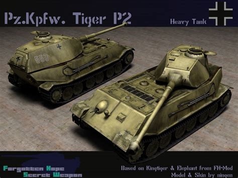 panzerkampfwagen tiger p2 vk 4502 p ausf b forgotten hope secret weapon wiki