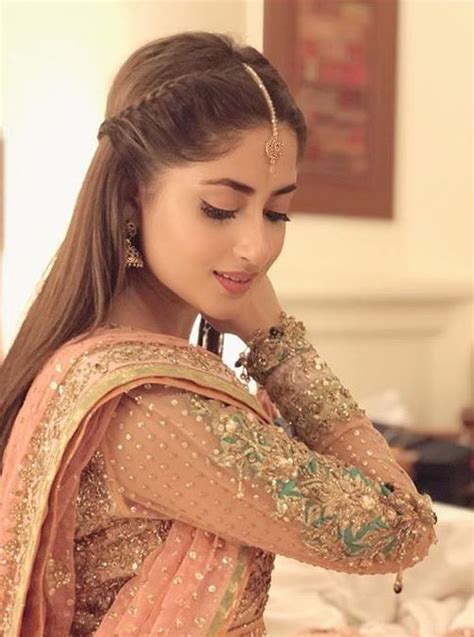 New Pictures Of Awesome Sajal Aly Pakistani Wedding Hairstyles Party