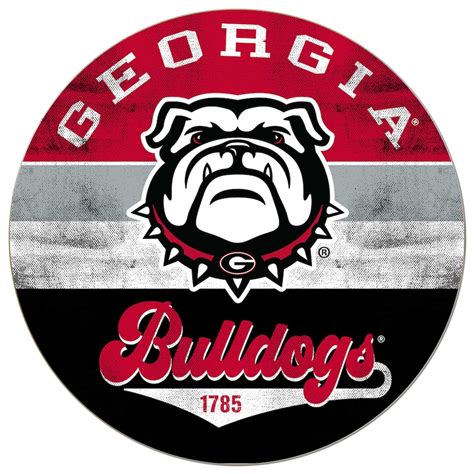 Georgia Bulldogs 20 X 20 Retro Logo Circle Sign