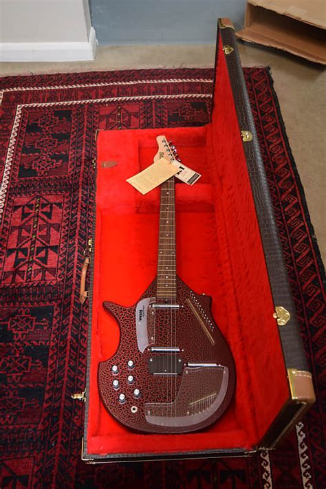 Jerry Jones Master Sitar S Crackle Red Removed Reverb