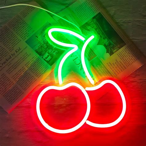 Custom Neon Led Light Fruit Cherry Sign Shop Logo Pub Store Etsy