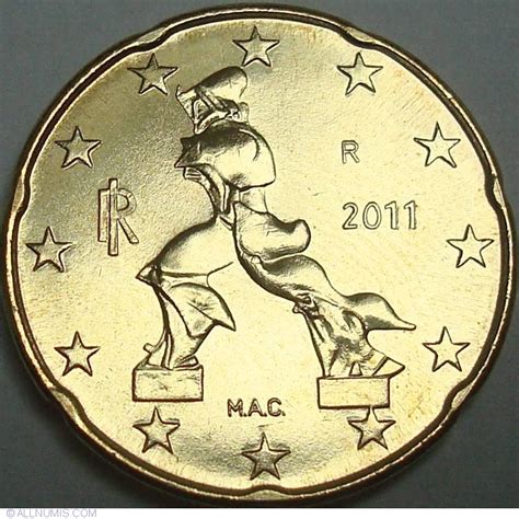 20 Euro Cent 2011 Euro 2002 20 Euro Cent Italia Monedă 30230
