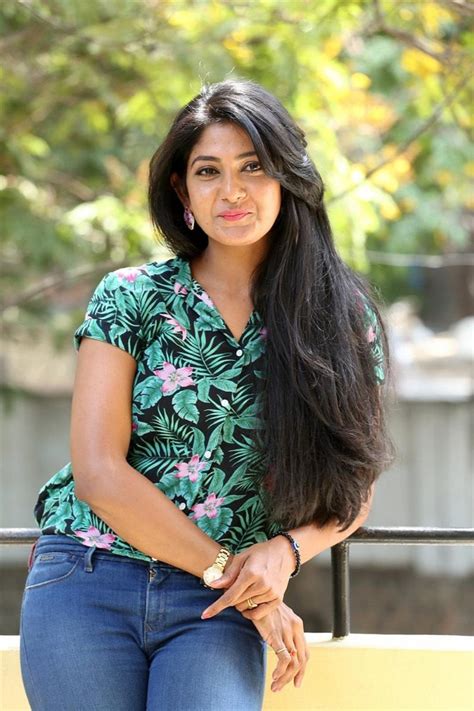 Telugu Actress Yagna Shetty Long Hair Tight Blue Jeans Tollywood Boost