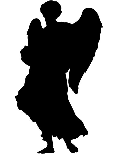 Angel Silhouette Free Vector Silhouettes